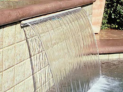 Jandy Sheer Descent Cascade 4' Waterfall with 1" Clear Lip | Back Feed | 1104C