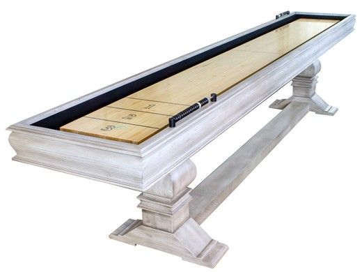 Hathaway Montecito 12-Foot Shuffleboard Table | Driftwood Finish | NG5025 BG5025