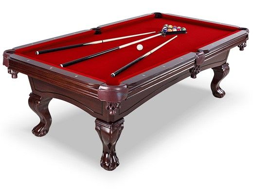 Hathaway Augusta 8-Foot Pool Table | Mahogany with Red Belt | NG2527 BG2527