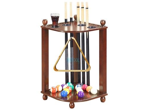 Hathaway Regent Corner Floor Cue Rack | Walnut | NG2569W BG2569W