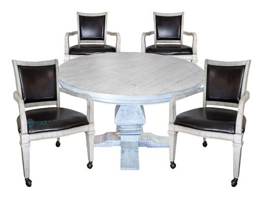 Hathaway Montecito 2-In-1 Poker Table With 4 Chairs | Driftwood Finish | NG5019 BG5019