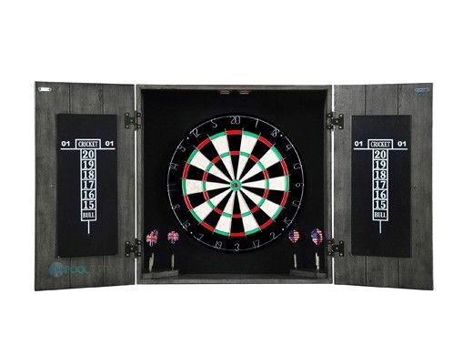 Hathaway Drifter Solid Wood Dartboard and Cabinet Set | Timberwood | NG1046 BG1046