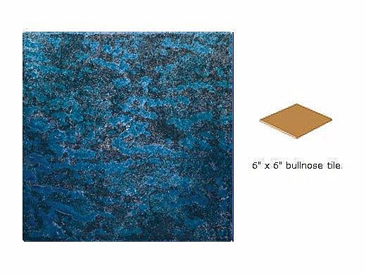 National Pool Tile Trident 6x6 Series | Turquiose - Single Bull Nose | TRD-TORTOISE SBN
