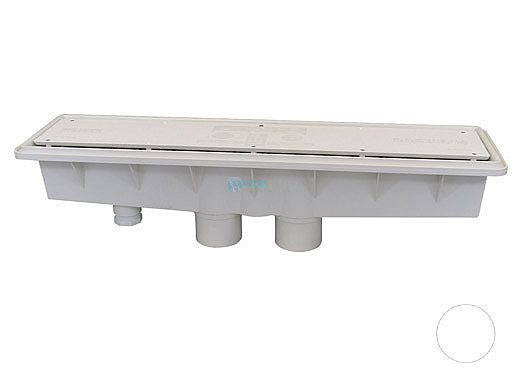 Pentair In-Floor formerly A&A Manufacturing AVSC Dual Suction Standard Top Channel Drain | White | 571903 | 286101