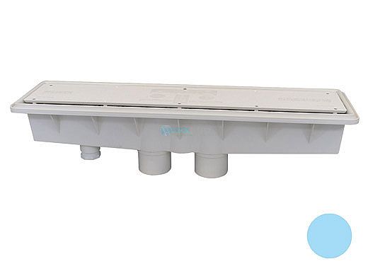Pentair In-Floor formerly A&A Manufacturing AVSC Dual Suction Standard Top Channel Drain | Euro Blue | 577521 | 286125