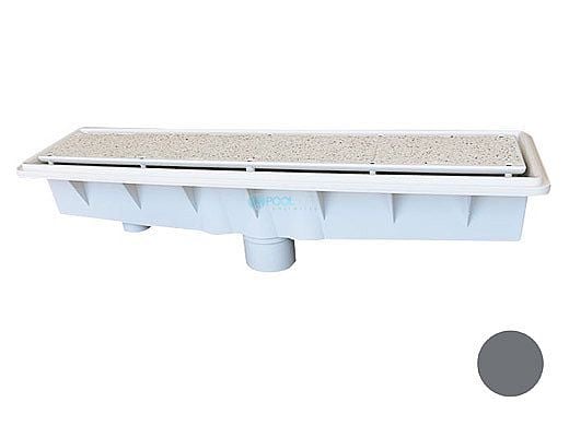 Pentair In-Floor formerly A&A Manufacturing AVSC Single Suction Pebble Top Channel Drain | Dark Gray | 571452 | 288103