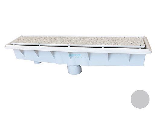 Pentair In-Floor formerly A&A Manufacturing AVSC Single Suction Pebble Top Channel Drain | Light Gray | 571495 | 288102