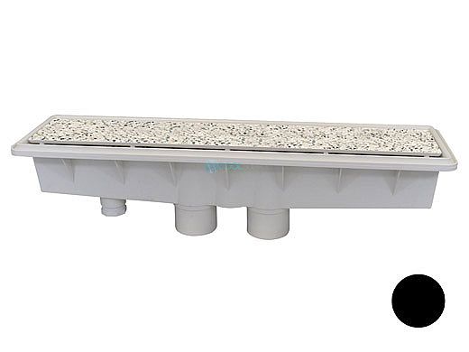 Pentair In-Floor formerly A&A Manufacturing AVSC Dual Suction Pebble Top Channel Drain | Black | 571524 | 289104