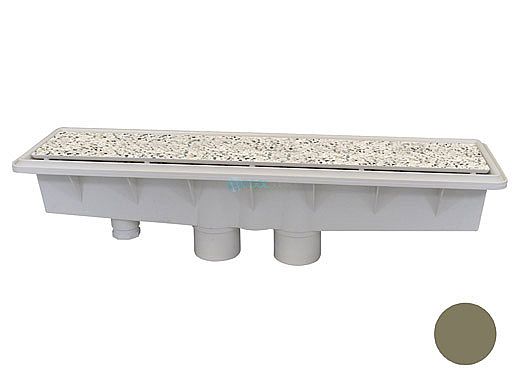 Pentair In-Floor formerly A&A Manufacturing AVSC Dual Suction Pebble Top Channel Drain | Gold | 571541 | 289108