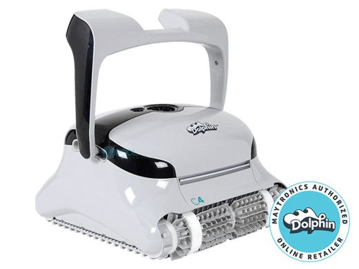 Maytronics Dolphin C4 Commercial Class Inground Robotic Pool Cleaner with Remote & Caddy | 99991083-C4