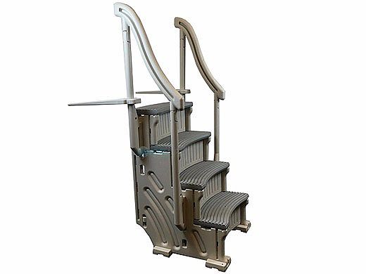 Confer Plastics Confer Curve Above Ground In Pool Step | Warm Gray | CCX-AG-2018
