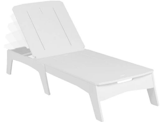 Ledge Lounger Mainstay Collection Chaise | White with White Cushion | LL-MS-C-WH 12110-40-301