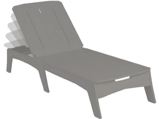 Ledge Lounger Mainstay Collection Chaise | Gray with White Cushion | LL-MS-C-GRY 12110-42-301