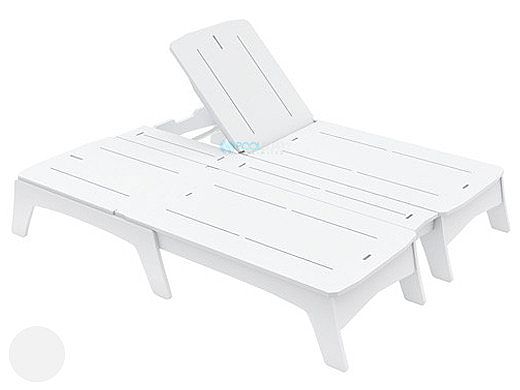 Ledge Lounger Mainstay Collection Double Chaise | White | LL-MS-DBC-WH
