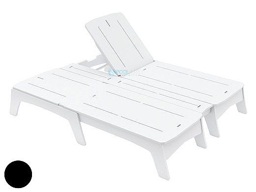 Ledge Lounger Mainstay Collection Double Chaise | Black | LL-MS-DBC-BK