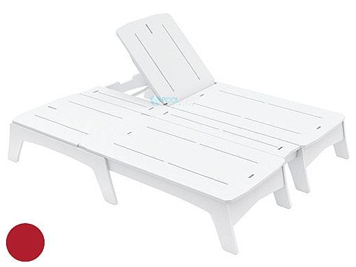 Ledge Lounger Mainstay Collection Double Chaise | Red | LL-MS-DBC-RD