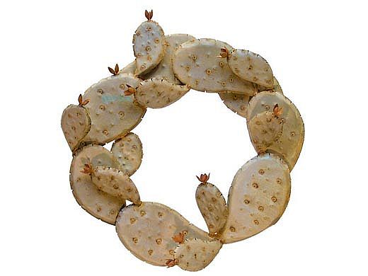Desert Steel Prickly Pear Wreath | 403-000V