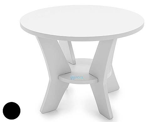 Ledge Lounger Mainstay Collection Round Outdoor Side Table | Black | LL-MS-ST-RD-BK