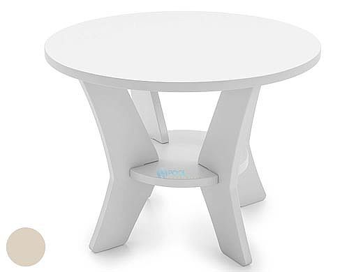 Ledge Lounger Mainstay Collection Round Outdoor Side Table | Cloud | LL-MS-ST-RD-CD