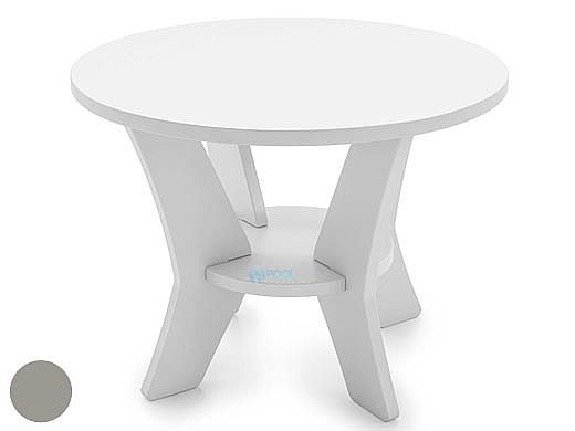 Ledge Lounger Mainstay Collection Round Outdoor Side Table | Gray | LL-MS-ST-RD-GRY