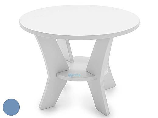 Ledge Lounger Mainstay Collection Round Outdoor Side Table | Sky Blue | LL-MS-ST-RD-SB