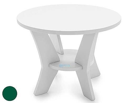 Ledge Lounger Mainstay Collection Round Outdoor Side Table | Green | LL-MS-ST-RD-GN