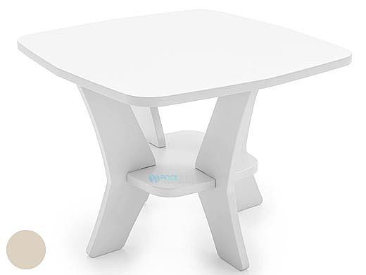 Ledge Lounger Mainstay Collection Square Outdoor Side Table | Cloud | LL-MS-ST-SQ-CD