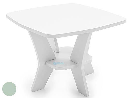 Ledge Lounger Mainstay Collection Square Outdoor Side Table | Sage Green | LL-MS-ST-SQ-SG