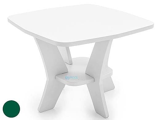 Ledge Lounger Mainstay Collection Square Outdoor Side Table | Green | LL-MS-ST-SQ-GN