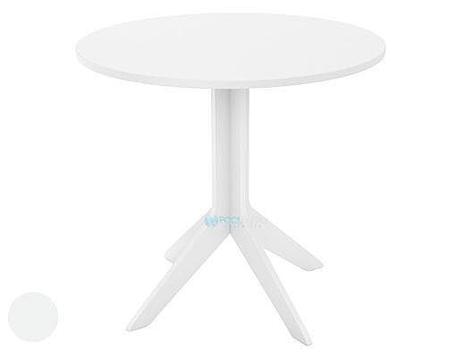 Ledge Lounger Mainstay Collection 26" Round Outdoor Bistro Table | White | LL-MS-BT-26RD-WH