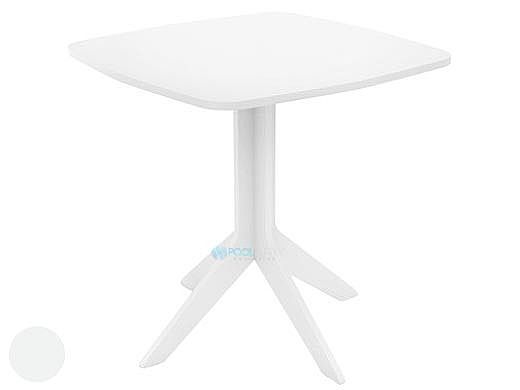 Ledge Lounger Mainstay Collection 30" Square Outdoor Bistro Table | White | LL-MS-BT-30SQ-WH