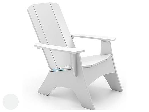 Ledge Lounger Mainstay Collection Outdoor Adirondack | White | LL-MS-A-WH | LL-MS-A-R-WH