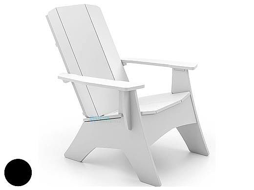 Ledge Lounger Mainstay Collection Outdoor Adirondack | Black | LL-MS-A-BK | LL-MS-A-R-BK