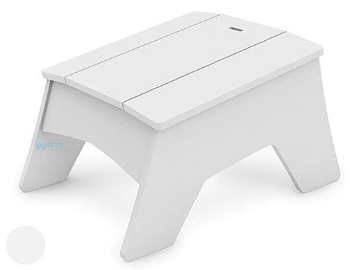 Ledge Lounger Mainstay Collection Outdoor Adirondack Ottoman | White | LL-MS-AO-WH