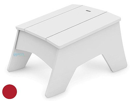 Ledge Lounger Mainstay Collection Outdoor Adirondack Ottoman | Red | LL-MS-AO-RD