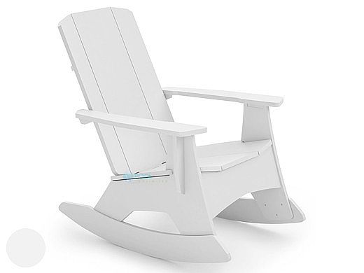 Ledge Lounger Mainstay Collection Outdoor Adirondack Rocker | White | LL-MS-AR-WH