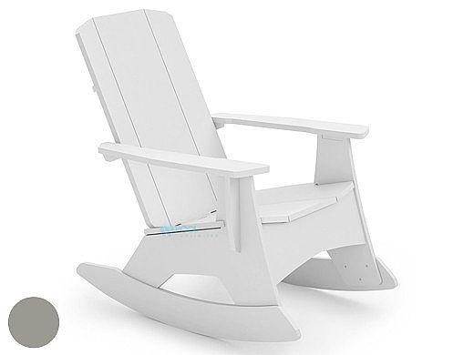 Ledge Lounger Mainstay Collection Outdoor Adirondack Rocker | Gray | LL-MS-AR-GRY