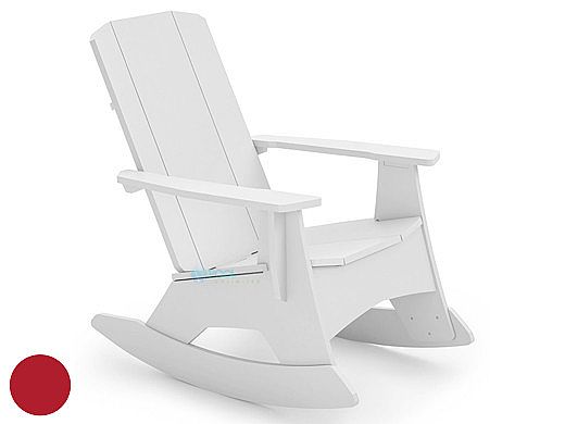 Ledge Lounger Mainstay Collection Outdoor Adirondack Rocker | Red | LL-MS-AR-RD