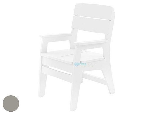 Ledge Lounger Mainstay Collection Outdoor Dinning Armchair | Gray | LL-MS-DCA-GRY