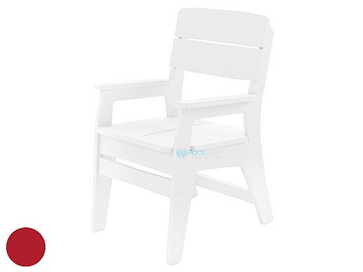 Ledge Lounger Mainstay Collection Outdoor Dinning Armchair | Red | LL-MS-DCA-RD