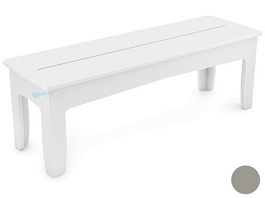Ledge Lounger Mainstay Collection Outdoor 25" Dining Bench | Gray | LL-MS-DB25-GRY