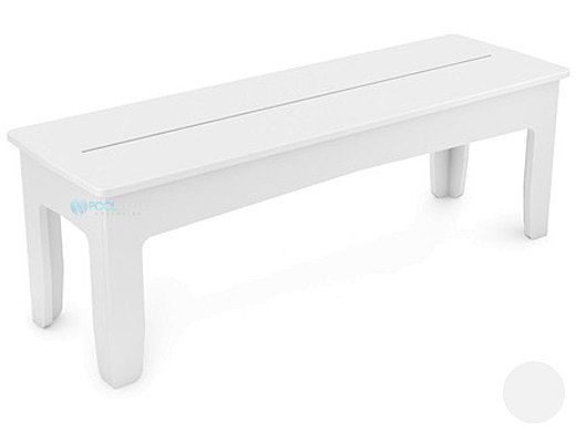 Ledge Lounger Mainstay Collection Outdoor 52" Dining Bench | White | LL-MS-DB52-WH