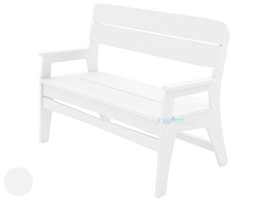 Ledge Lounger Mainstay Collection Outdoor Bench | White | LL-MS-BA-WH