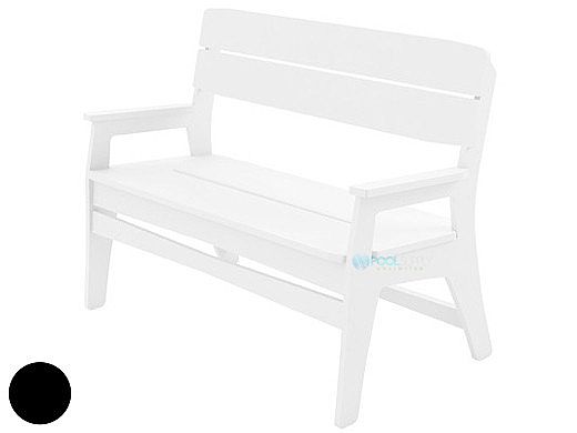 Ledge Lounger Mainstay Collection Outdoor Bench | Black | LL-MS-BA-BK