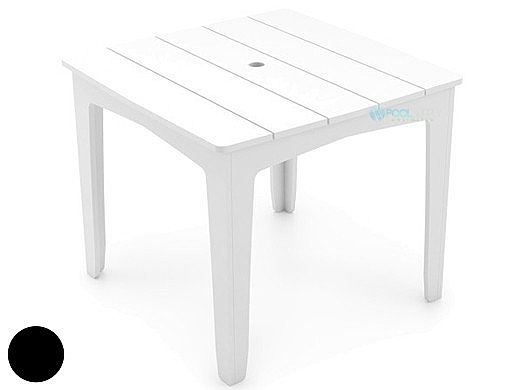 Ledge Lounger Mainstay Collection 36" Square Outdoor Dining Table | Black | LL-MS-DT-36SQ-BK