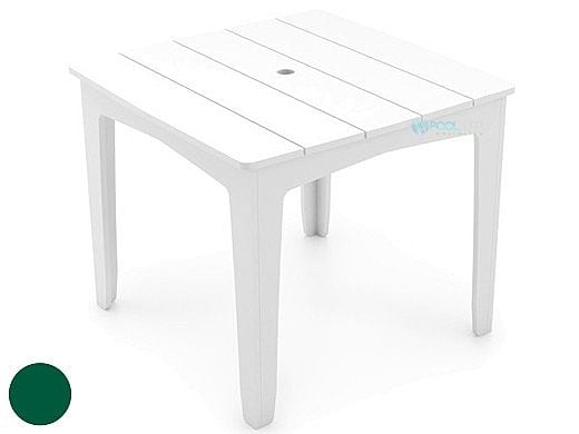 Ledge Lounger Mainstay Collection 36" Square Outdoor Dining Table | Green | LL-MS-DT-36SQ-GN