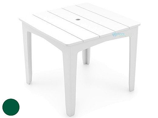 Ledge Lounger Mainstay Collection 48" Square Outdoor Dining Table | Green | LL-MS-DT-48SQ-GN