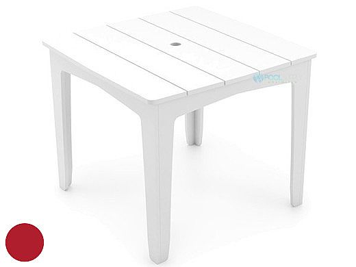 Ledge Lounger Mainstay Collection 60" Square Outdoor Dining Table | Red | LL-MS-DT-60SQ-RD