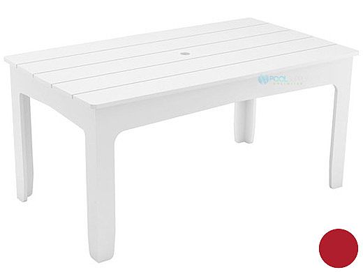 Ledge Lounger Mainstay Collection Rectangular Outdoor Dining Table | 63" x 36" | Red | LL-MS-DT-63RT-RD