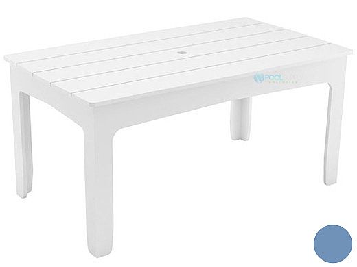 Ledge Lounger Mainstay Collection Rectangular Outdoor Dining Table | 63" x 36" | Sky Blue | LL-MS-DT-63RT-SB